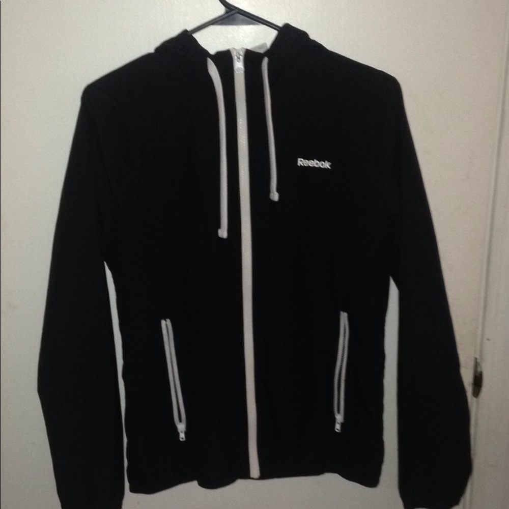 black reebok windbreaker